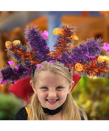 Halloween Headbands Pumpkin Ghost Bat Skeleton Colorful Wool Strips Halloween Hair Bands Halloween Accessories for Adults Halloween Headwear Favors Bat Pumpkin - Buy Online on SooperMarket.com