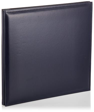 Pioneer 12 Inch by 12 Inch Snapload Sewn Leatherette Memory Book  Navy Blue