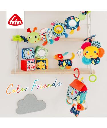 Fehn Motoric Cubes Haus Color Friends - Baby Activity Toy for Strollers Cots & Seats | Ages 0+ Months - Buy Online on SooperMarket.com