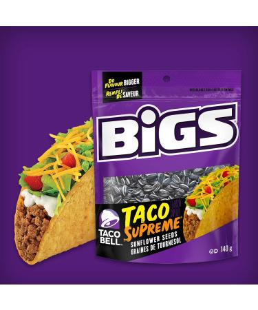 Bigs Sunflower Seeds Taco Bell Flavour - 8x140g Bags Total Taco Bell Taco Supreme 8 Count - Buy Online on SooperMarket.com