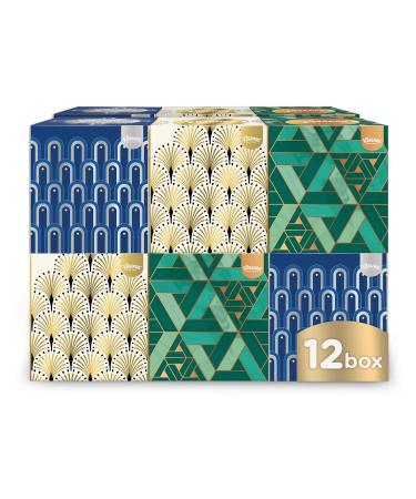 Kleenex Cube Soft Facial Tissues, 3-Ply, Assorted Designs and Colors, 56 Count, Pack of 12 56 Count (Pack of 12)