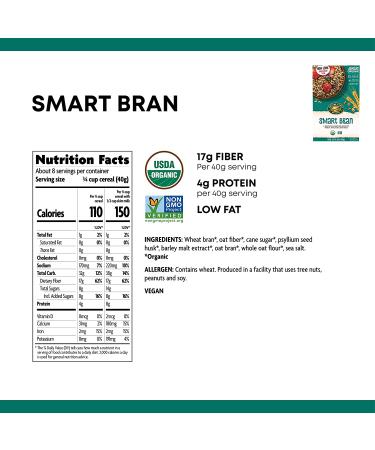 Nature's Path Organic Smart Bran Cereal 10.6 oz (Pack of 6) | Non-GMO | High Fiber & Protein - Buy Online on SooperMarket.com