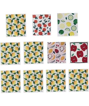 6Pcs Reusable Paper Towels Lemon Print Dish Towels for Kitchen Soft and Absorbent Dish Cloths Quick Drying Kitchen Dishcloths Dish Rags for Washing Dishes - Buy Online on SooperMarket.com