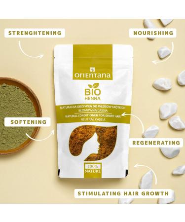 Orientana Organic Henna Powder for Short Hair | 100% Natural & Vegan Hair Conditioner | Colorless Sulfate & Paraben-Free | Strengthens Hair - 50g - Buy Online on SooperMarket.com