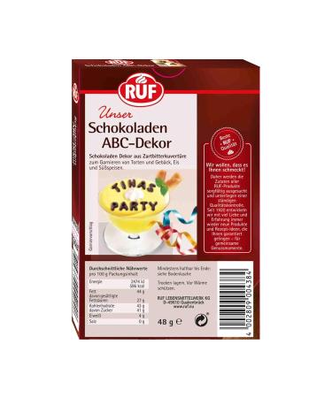 ABC Chocolate Decor - Gluten-Free & Vegan Cake Toppers | 6 Pack of Numbers & Letters for Cake Decoration - 48g - Buy Online on SooperMarket.com