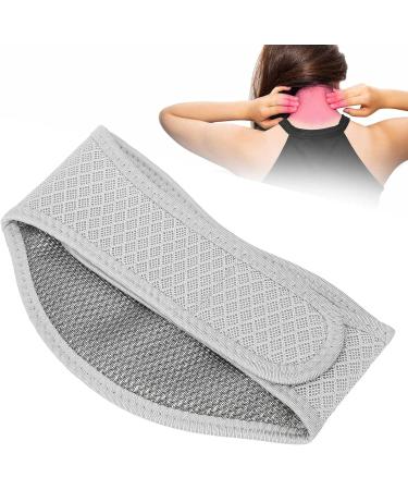 Breathable Neck Wrap for Pain Relief - Light Gray Collar Bandage for Moxibustion Care - Buy Online on SooperMarket.com