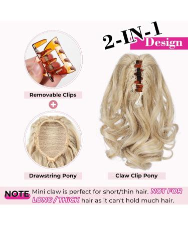 REECHO 9 Classic Loose Curly Wavy Claw Clip Ponytail Extension - Medium Blonde with Blonde Highlights - Buy Online on SooperMarket.com
