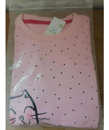 Girls Cotton Sweatshirt Long Sleeve Pullover Top for Kids, Ages 1-12 Years | Casual Jumper T-Shirt for Toddler Girls, Cat Design | Soft and Comfortable Girls' Clothing - Buy Online on SooperMarket.com