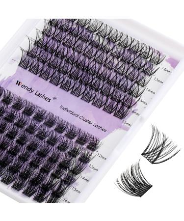 Individual Lashes 0.07mm Cluster Lashes D Curl 12-16mm Mixed Long Individual Eyelashes Cluster DIY Lash Extensions Reusable Soft and Wispy Cluster Eyelash Extensions(ZW07/C02-D-MIX12-16) RR-12-16mm ZW07+C02-0.07D