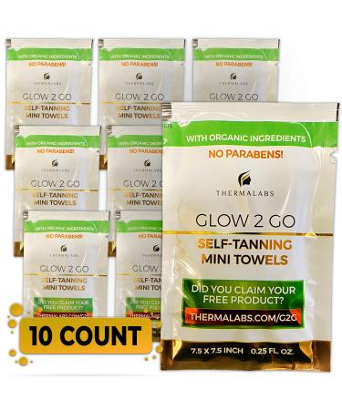 Self Tanning Towels Set of 10  Classic Fair to Medium Fake Tan Towelettes  Organic Sunless Self Tanning Towel Solution For Face And Half Body. Professional Streak Free Sunless Tanning