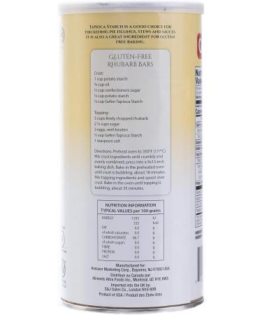 Gefen Pure Tapioca Starch 454g Resealable Container Gluten Free Nothing Artificial Tapioca Flour - Buy Online on SooperMarket.com
