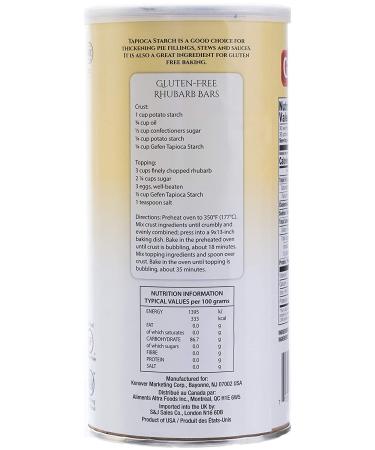Gefen Gluten Free Tapioca Flour & Starch 16oz (2 pack) | Resealable Lid | Non-GMO - Buy Online on SooperMarket.com