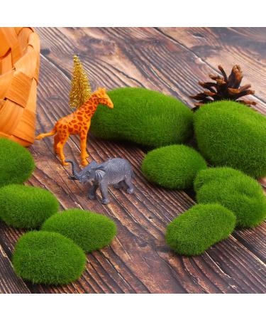 CCINEE 34pcs Artificial Moss Rocks - Perfect for Floral Arrangements, Fairy Gardens, and Crafting - Buy Online on SooperMarket.com