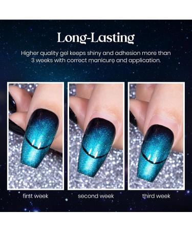 MIZHSE 8 Colors 9D Cat Eye Gel Nail Polish - Magnetic Gel Polish Kit | Galaxy Chameleon Effect for Stunning Nail Art | Soak Off Manicure & Perfect Gift for Ladies - Buy Online on SooperMarket.com