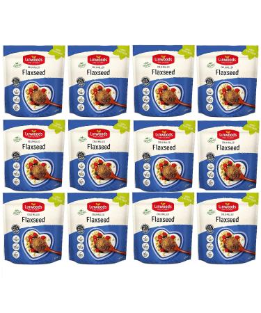 LINWOODS Organic Milled Flaxseed 425g (Pack of 12) 1 count (Pack of 12)
