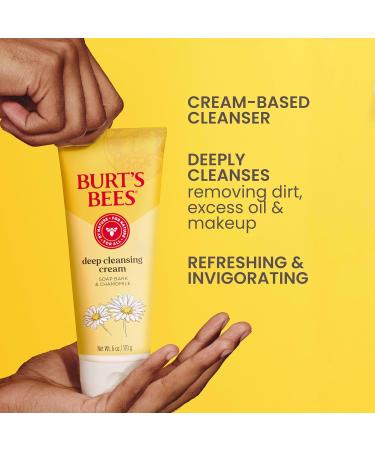 Burt's Bees Deep Cleansing Cream - 98.9% Natural Soap Bark & Chamomile 6oz | Shop Internationally - Buy Online on SooperMarket.com