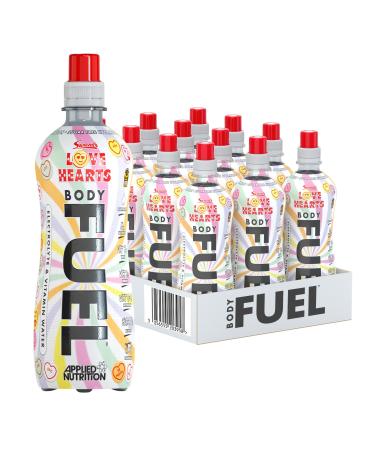Applied Nutrition BodyFuel Electrolyte Water - Body Fuel Prime Drink with BCAAs and Vitamins Fast Hydration (12 x 500ml) (Love Hearts)