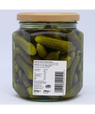 Drivers Sweet Cornichons in White Balsamic Vinegar - Traditional Drivers Recipe Party Favourite Picklers Since 1906 Mini Gherkins Gluten-Free Suitable for Vegetarians and Vegans - 550 g Jar - Buy Online on SooperMarket.com