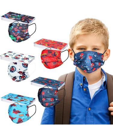 50PCS Cartoon Kids Disposable Face Masks | Breathable & Comfortable | Elastic Earloop | Back To School Supplies | Non-Medical Mask - Buy Online on SooperMarket.com