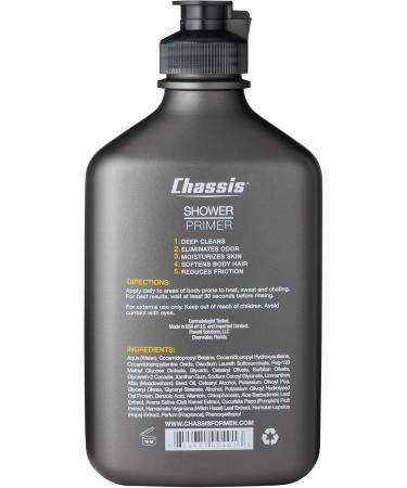 Chassis Shower Primer: 5-in-1 Shower Gel for Men Men's Anti-Chafing Gel and Deep-Cleansing Bodywash Free of Talc Parabens and Menthol - Buy Online on SooperMarket.com
