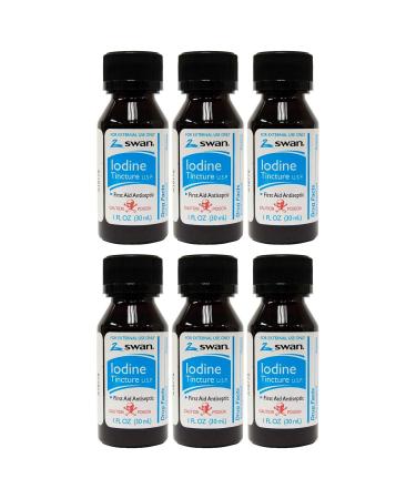 Swan Iodine Tincture U.S.P. - 1 fl oz (6 pack)