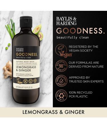 Baylis & Harding Goodness Body Wash Bundle - 6 x 500ml Vegan Friendly Body Wash (Lemongrass & Ginger, Oud Cedar & Amber) - Buy Online on SooperMarket.com
