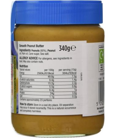 Morrisons Smooth Peanut Butter 340g - Buy Online on SooperMarket.com