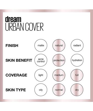 Maybelline Dream Urban Cover Foundation Makeup SPF 50 - Ivory - Buy Online on SooperMarket.com