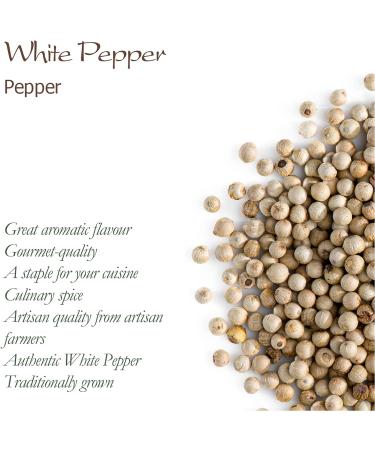 White Peppercorns Whole 100g - Premium White Peppercorn Spice - Buy Online on SooperMarket.com