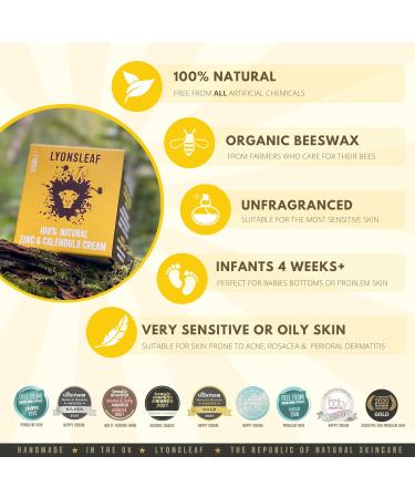 Zinc and Calendula Cream 100% Natural for Skin Conditions - 120ml (Pack of 1) - Buy Online on SooperMarket.com
