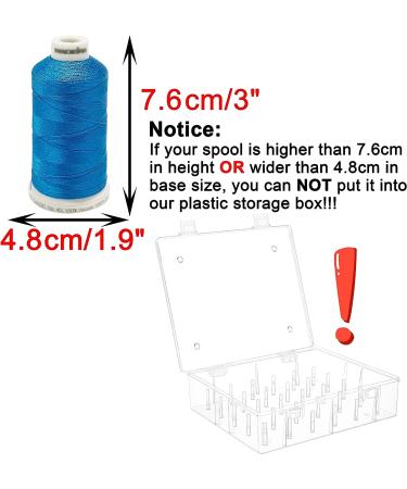 New brothread Tall & Clear Storage Box/Organizer for 30 Spools - Embroidery & Cotton Thread Holder Compatible with Isacord, Floriani, Madeira, Glide - 1X30 - Buy Online on SooperMarket.com