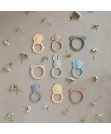 Mushie Silicone Dog Brown Baby Teether Toy - BPA-Free Teething Relief - Buy Online on SooperMarket.com