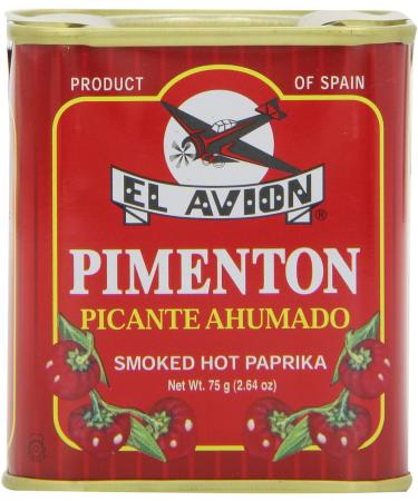 El Avion Smoked Hot Paprika 75g - Pimenton Picante Ahumado - Red Pack of 1 - Buy Online on SooperMarket.com