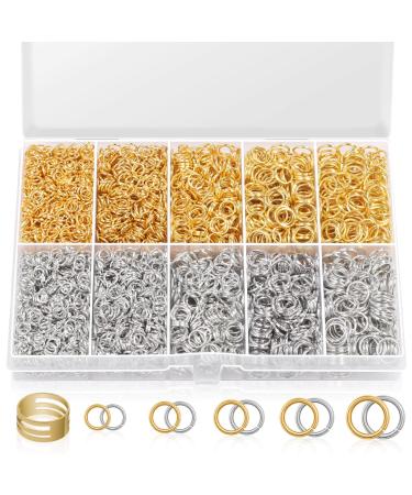 4600Pcs Silver and Gold Jump Rings with Open/Close Tools for Jewelry Making and Necklace Repair (Assorted Sizes) Silver & Gold