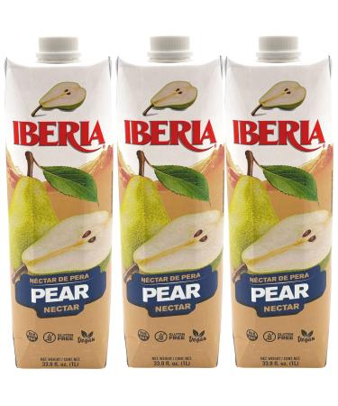 Iberia Pear Nectar, 33.8 Fl Oz (Pack of 3)