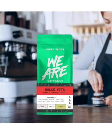 Coffee Ground for Cafetiere 227g Bag Dolce Vita Blend Ground Coffee Chocolate Nuts & Fruits Notes 100% Arabica & Robusta Dark Roast Fresh Coffee Single Origin (We Are Coffee Co) Ground Cafetiere 227 g (Pack of 1) - Buy Online on SooperMarket.com