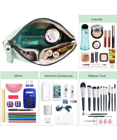 Small Cosmetic Pocket for Women | Waterproof PU Leather Makeup Bag - Cute Versatile Travel Organizer (Green) - Buy Online on SooperMarket.com