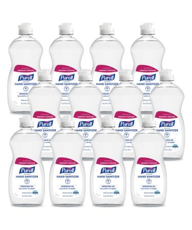 Purell Advanced Hand Sanitizer Refreshing Gel, Clean Scent, 12.6 Fl Oz Bottle (Pack of 12) - 9747-12-S