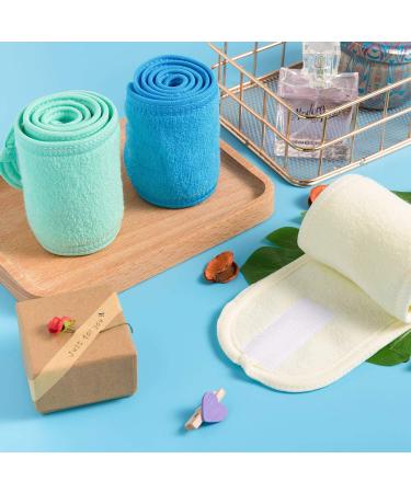 Whaline Spa Facial Headband Make Up Wrap Head Terry Cloth Headband Adjustable Towel for Face Washing Shower Facial Cover 3 Pieces (Blue Green Yellow) - Buy Online on SooperMarket.com