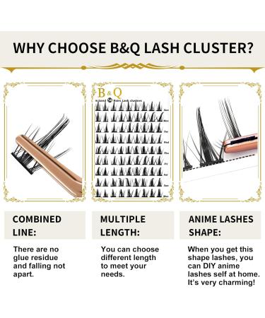 72 D Curl Natural Eyelash Cluster Extensions - DIY Soft Fluffy Lash Clusters (B32-D-MIX) - Buy Online on SooperMarket.com