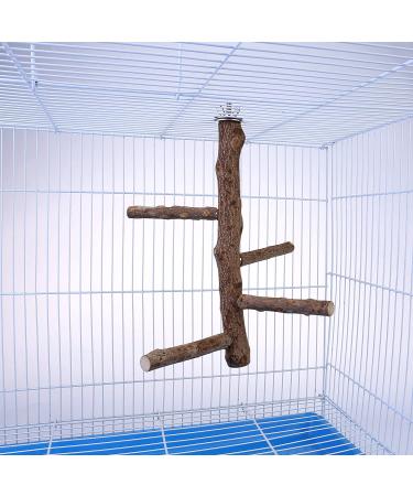 Mogoko Natural Wood Bird Perch Stand - Hanging Multi Branch Perch for Parrots, Parakeets, Cockatiels, Conures, Macaws, Love Birds, Finches - Style 1 - Buy Online on SooperMarket.com