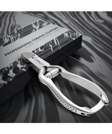 MILLY Heavy Duty Toenail Clippers - Trim Thick or Hard Nails with German Steel Cutter - Professional Podiatrist Nipper - Silver - Buy Online on SooperMarket.com