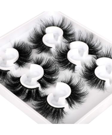 Mink Lashes Fluffy Eyelashes Dramatic Long Wispy Fake Eyelashes Thick 6 Styles Mixed Luxury Russian Strip D Curl False lashes Soft Handmade Reusable Lashes Pack