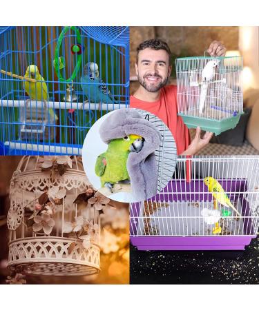 SGQCAR Corner Fleece Bird Blanket - Cozy Cage Snuggle Hut for Parrots, Conures, Lovebirds, and Cockatiels - Large Gray - Buy Online on SooperMarket.com
