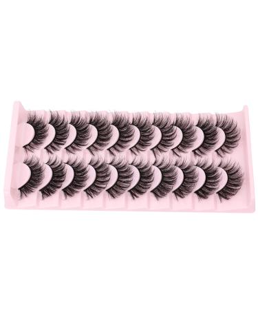 10 Pairs Wiwoseo Faux Mink Eyelashes - Natural Wispy 3D Effect - Buy Online on SooperMarket.com