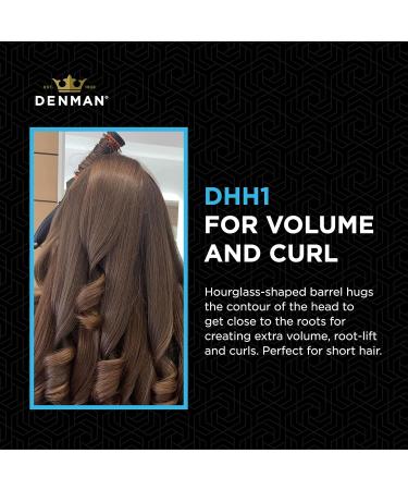 Denman X-Small Thermo Ceramic Hourglass Hot Curl Brush - Hair Curling Brush for Defined Curls & Volume - Orange/Black (DHH1) - Buy Online on SooperMarket.com