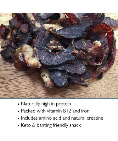 The Biltong Man Traditional Fatty Beef Biltong 250g - High Protein Low Sugar Keto Snack - Buy Online on SooperMarket.com