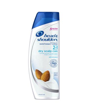Head & Shoulders Dry Scalp Care With Almond Oil 2-In-1 Dandruff Shampoo & Conditioner 14.2 Fluid Ounce (Pack Of 2)