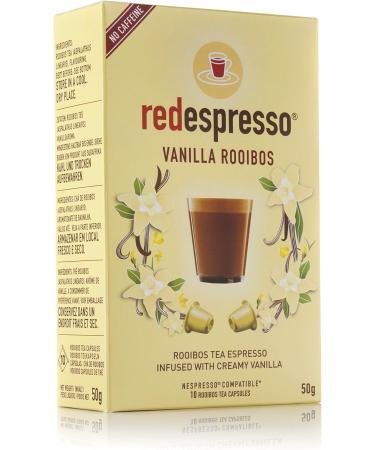 Red Espresso Vanilla Rooibos Tea Pods - 10 Capsules | Nespresso Compatible, Vegan, Gluten Free, 100% Natural | No Added Sugar | 50g - 10 Count (Pack of 1) - Buy Online on SooperMarket.com