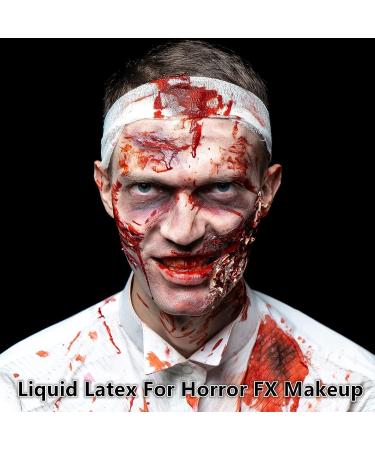 Go Ho Liquid Latex SFX Makeup (1 oz) - Halloween Special Effects for Scar, Cut, Wound, Zombie, Monster - Light Flesh - Buy Online on SooperMarket.com